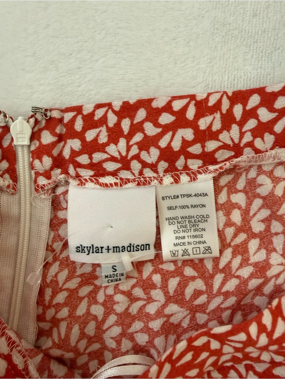 Skylar + Madison Red Floral Tie Front Crop Top & High Low Maxi Skirt Set Small - Picture 7 of 11